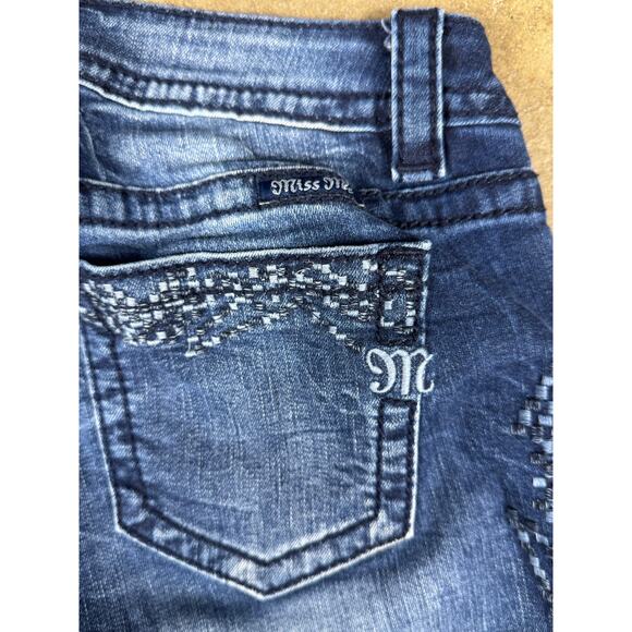 Miss Me Signature‎ Ankle Skinny Jeans Women’s 27 Blue Mid-Rise Embellished - Picture 6 of 14